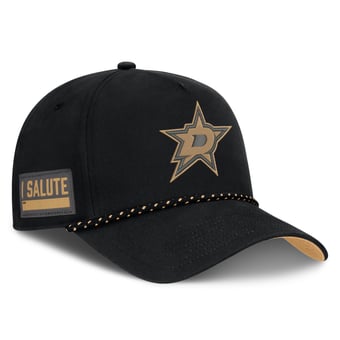 Men's Fanatics  Black Dallas Stars Military Appreciation Authentic Pro A-Frame Adjustable Hat