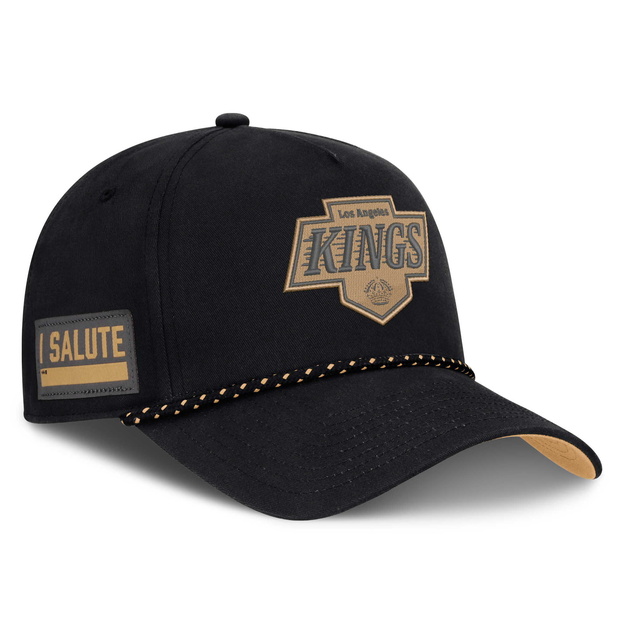 Men's Fanatics  Black Los Angeles Kings Military Appreciation Authentic Pro A-Frame Adjustable Hat