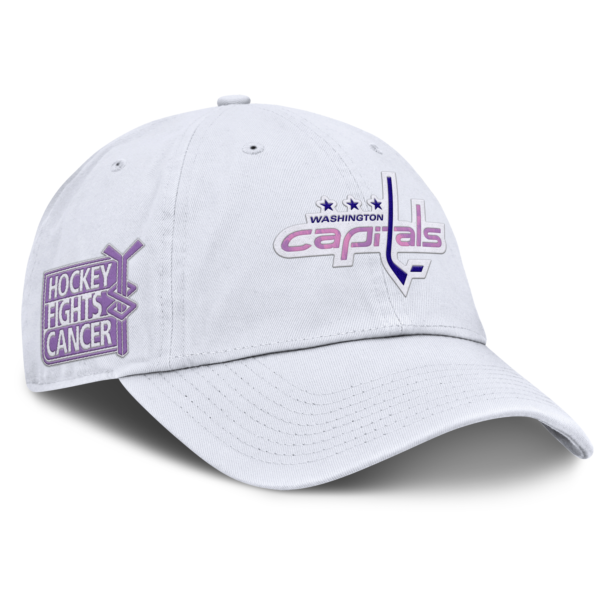 Men’s Fanatics White Washington Capitals Authentic Pro Hockey Fights Cancer Adjustable Hat Men’s Fanatics White Washington Capitals Authentic Pro Hockey Fights Cancer Adjustable Hat