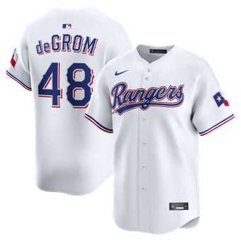 Men's Nike Jacob deGrom White Texas Rangers Home Limited Jersey