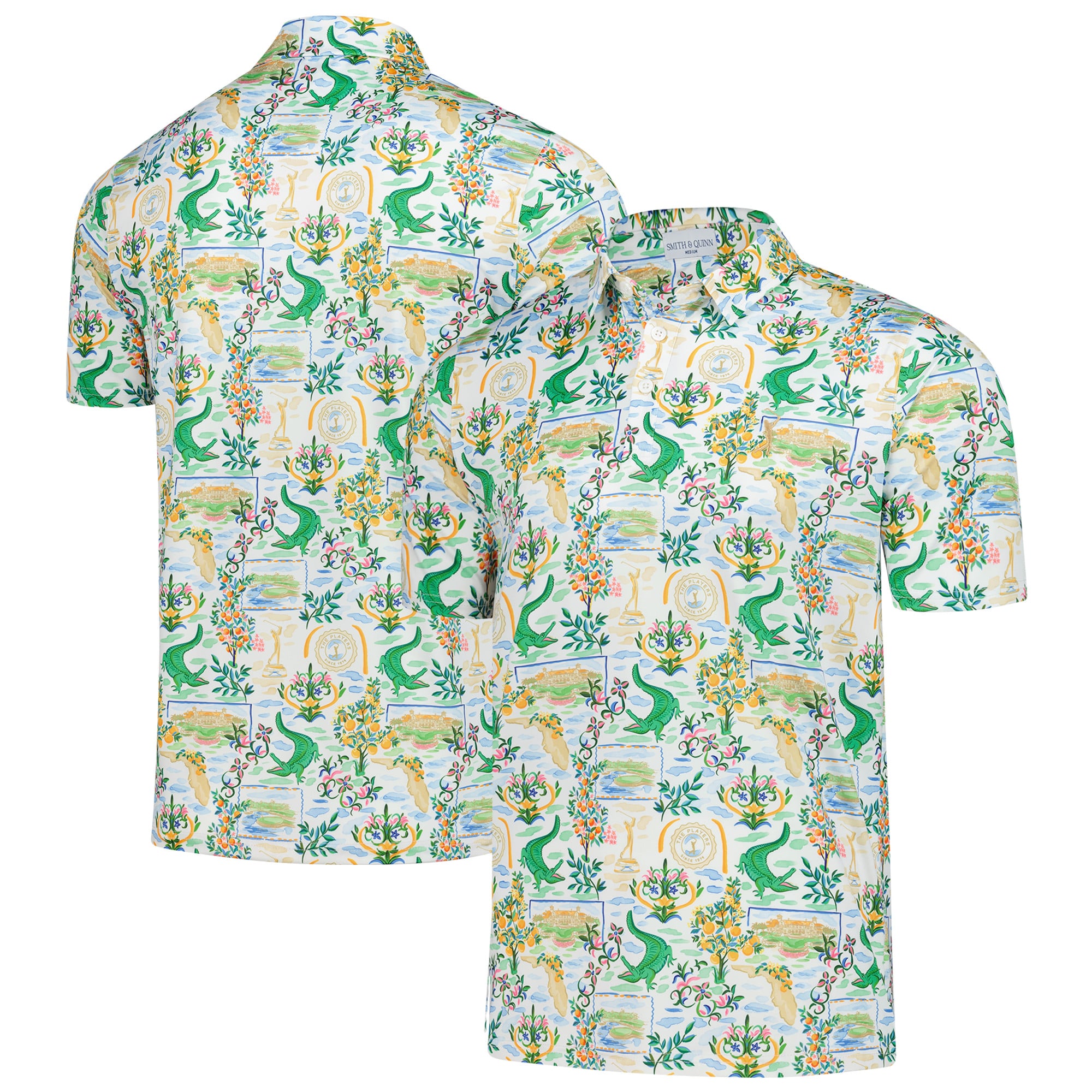 Men's Smith & Quinn  White 2025 THE PLAYERS Sawgrass Clubhouse Smitty Polo