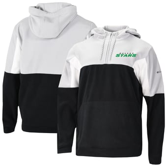 Men's Columbia  Black Dallas Stars Lodge Fleece Quarter-Zip Hoodie