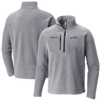 Men's Columbia  Gray Edmonton Oilers Fast Trek III Raglan Half-Zip Fleece Jacket