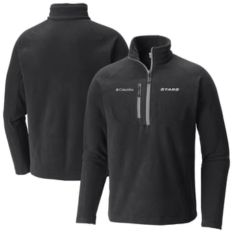 Men's Columbia  Black Dallas Stars Fast Trek III Raglan Half-Zip Fleece Jacket