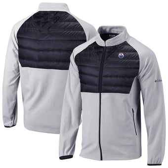 Men's Columbia  Gray/Black Edmonton Oilers In The Element Full-Zip Raglan Omni-Wick Jacket