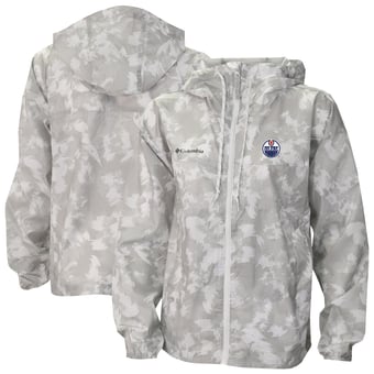 Women's Columbia  White Edmonton Oilers Flash Challenger Omni-Shade Full-Zip Windbreaker Jacket