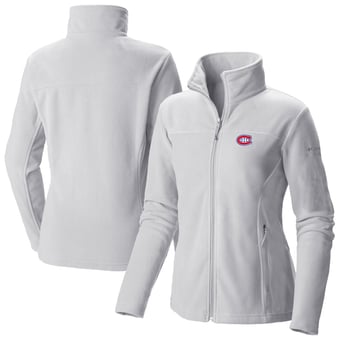 Women's Columbia  White Montreal Canadiens Give & Go II Fleece Full-Zip Jacket