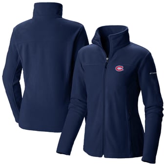Women's Columbia  Navy Montreal Canadiens Give & Go II Fleece Full-Zip Jacket