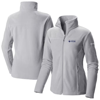 Women's Columbia  Gray Edmonton Oilers Give & Go II Fleece Full-Zip Jacket