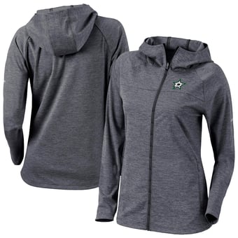 Women's Columbia  Black Dallas Stars Half Shot Omni-Wick Raglan Full-Zip Hoodie