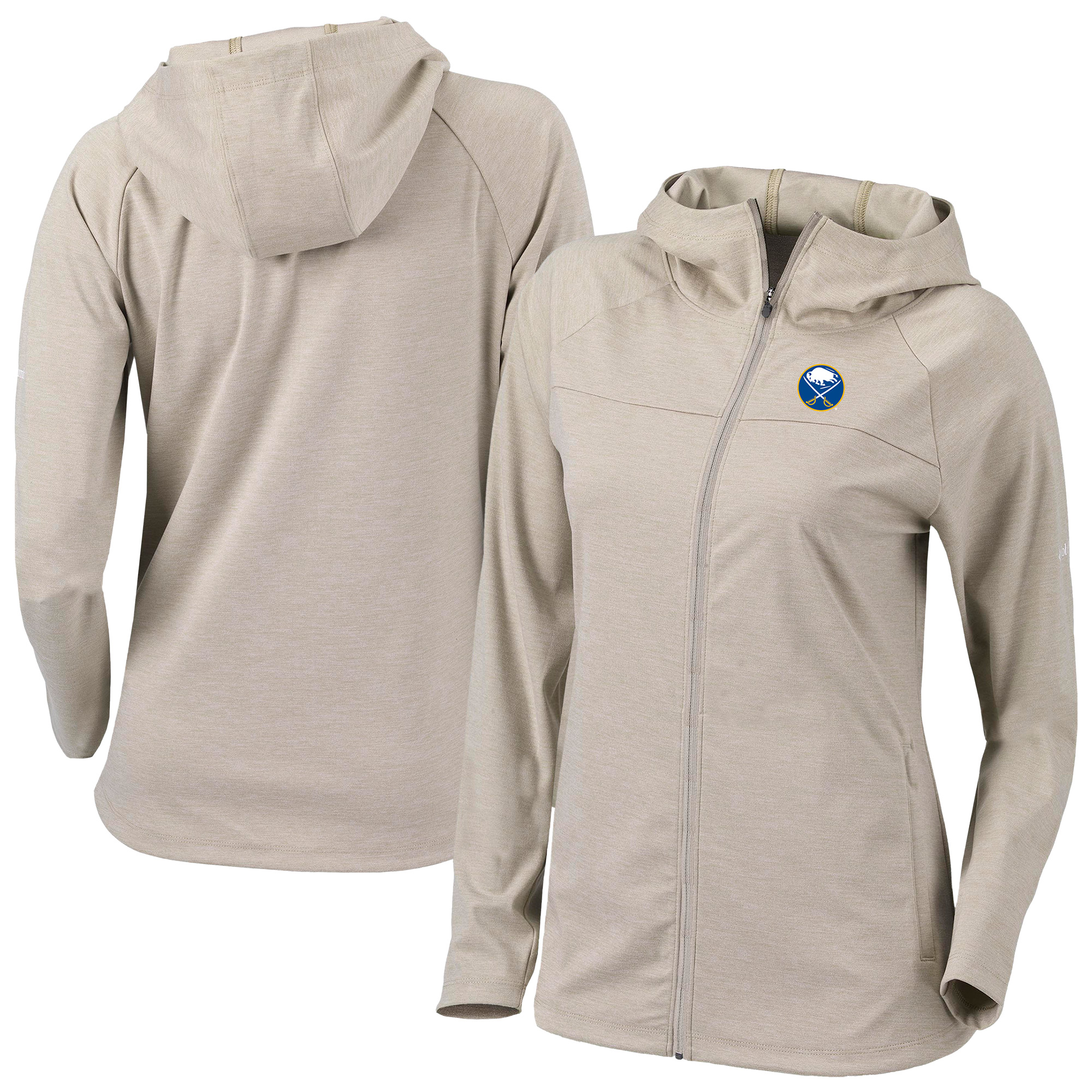 Women’s Columbia Tan Buffalo Sabres Half Shot Omni-Wick Raglan Full-Zip Hoodie Women’s Columbia Tan Buffalo Sabres Half Shot Omni-Wick Raglan Full-Zip Hoodie