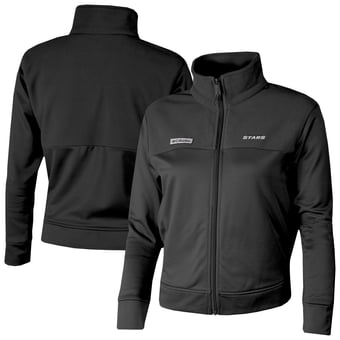 Women's Columbia  Black Dallas Stars Omni-Wick Cropped River Fleece Full-Zip Jacket