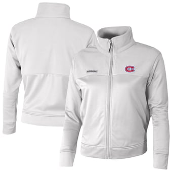 Women's Columbia  White Montreal Canadiens Omni-Wick Cropped River Fleece Full-Zip Jacket