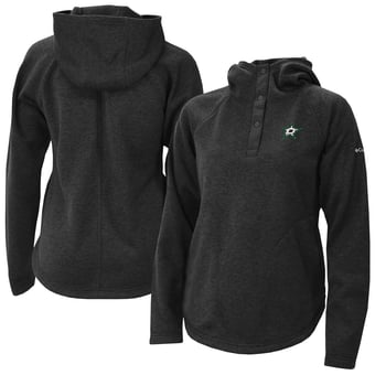 Women's Columbia  Black Dallas Stars Sweater Weather Quarter-Snap Hoodie