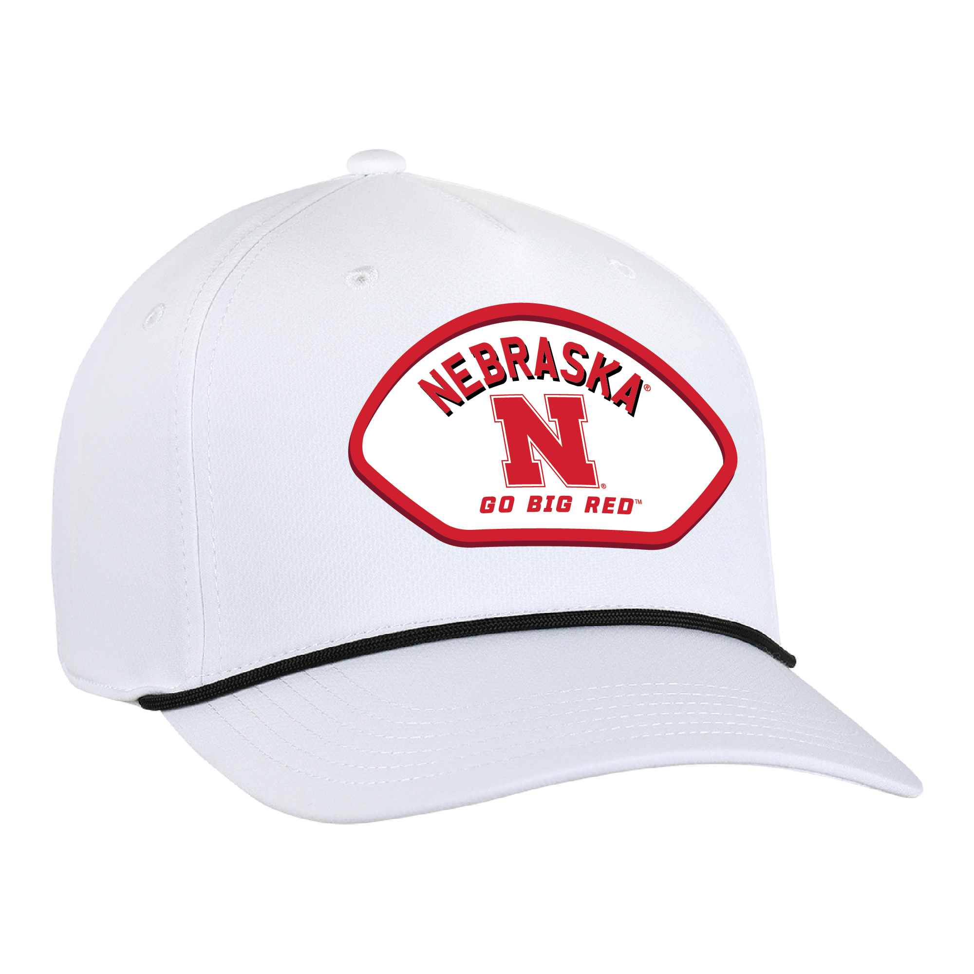 Men's Ahead  White Nebraska Huskers Alto Rope Adjustable Hat