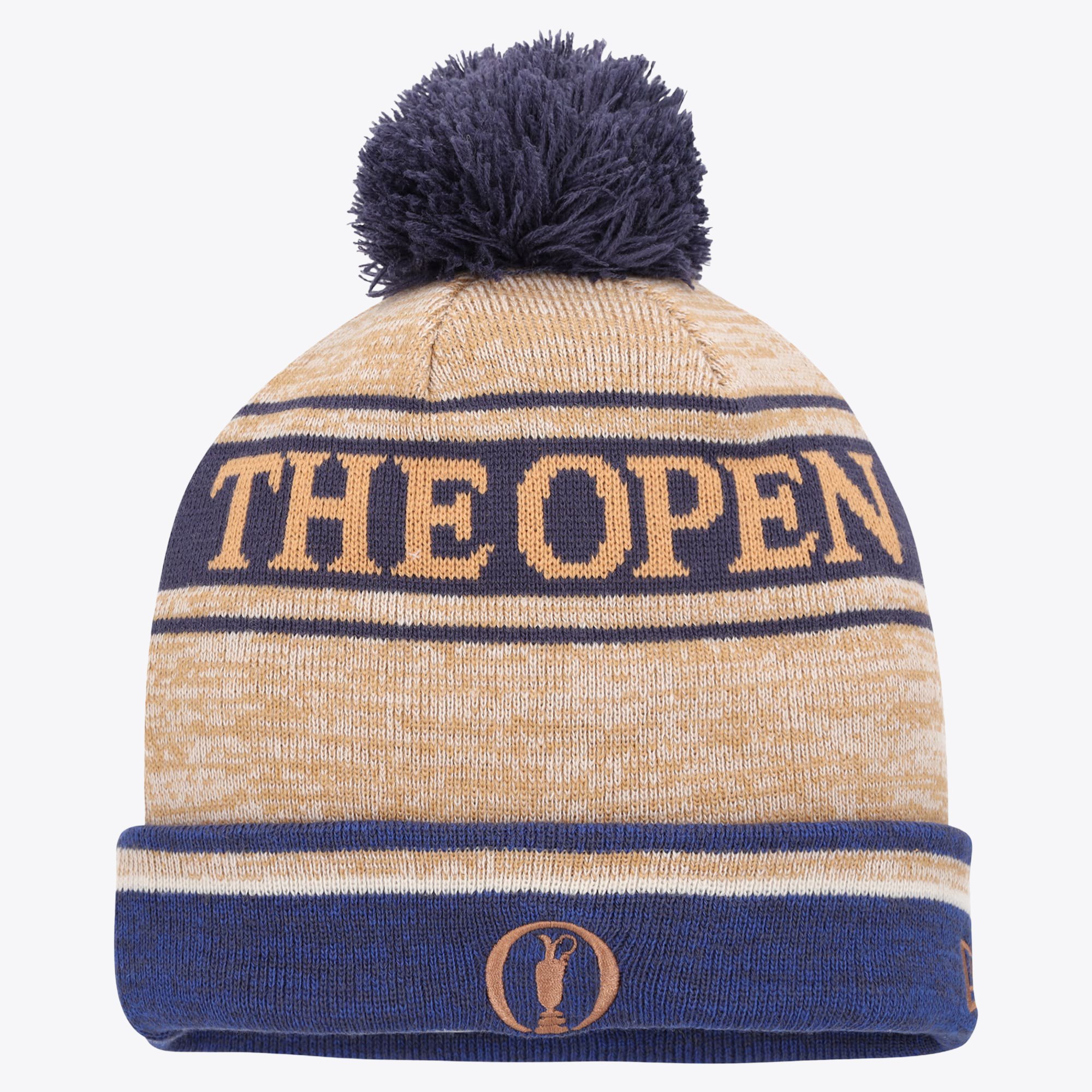 The Open New Era Fleck Cuff Bobble Beanie - Pietra
