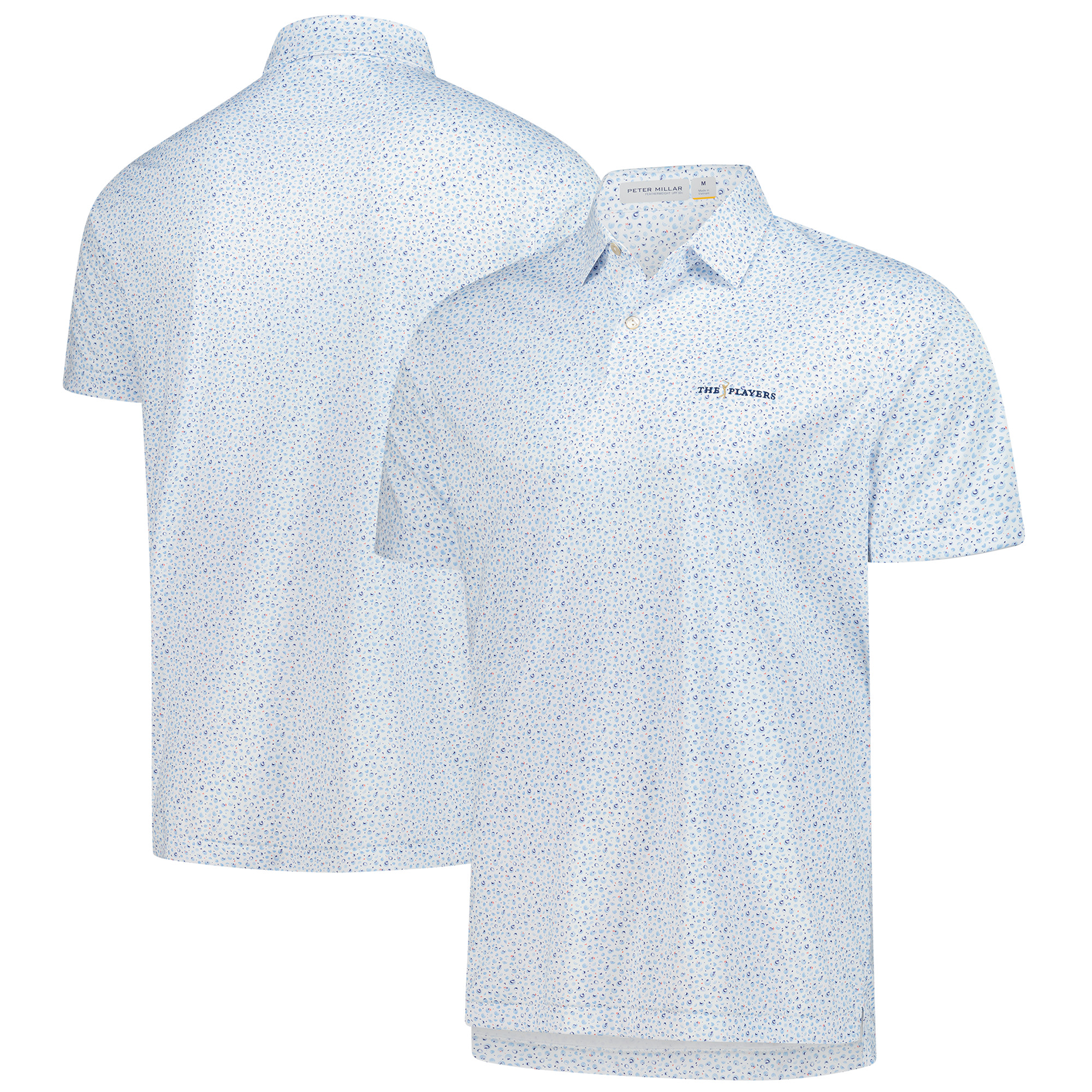 Men's Peter Millar  White THE PLAYERS Featherweight Coconut Lime Polo