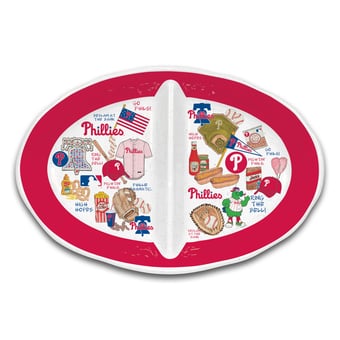 Philadelphia Phillies Heavyweight Melamine Two-Section Serving Dish