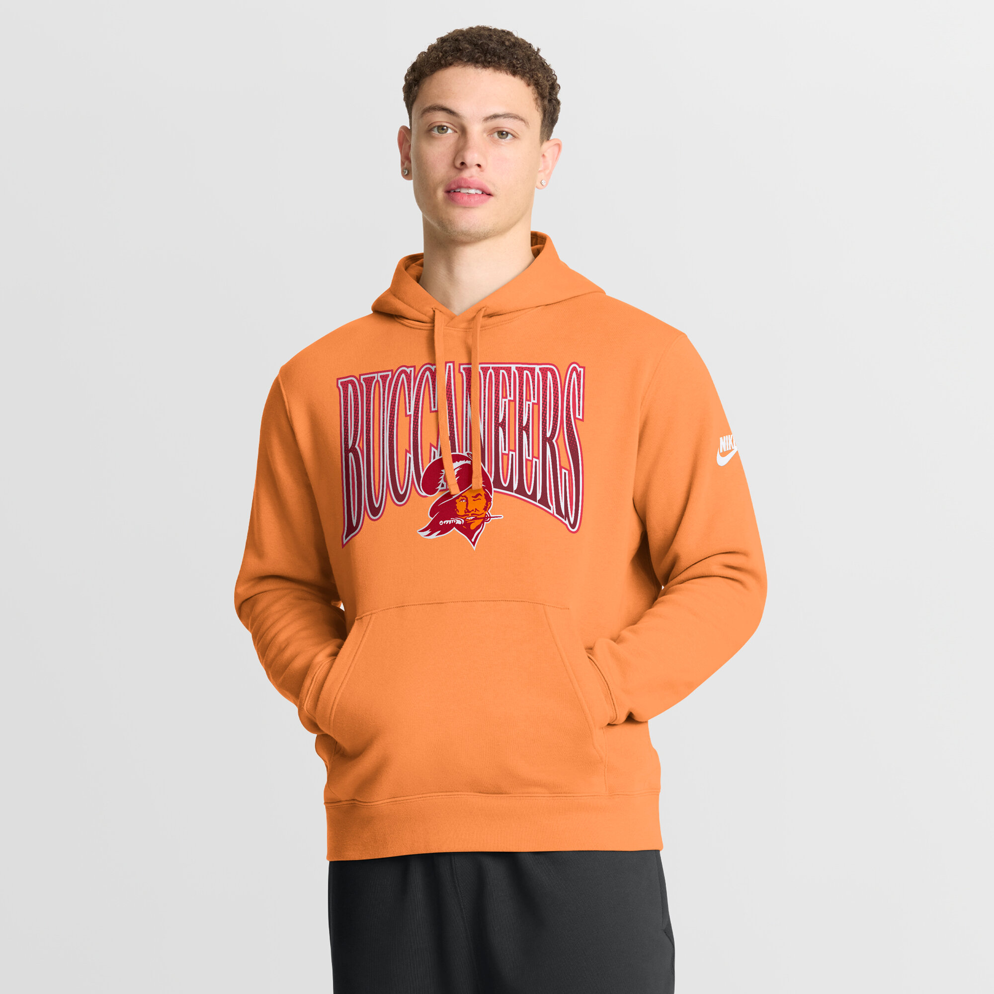 Men's Nike Orange Tampa Bay Buccaneers Full Blitz Club Fleece Pullover Hoodie