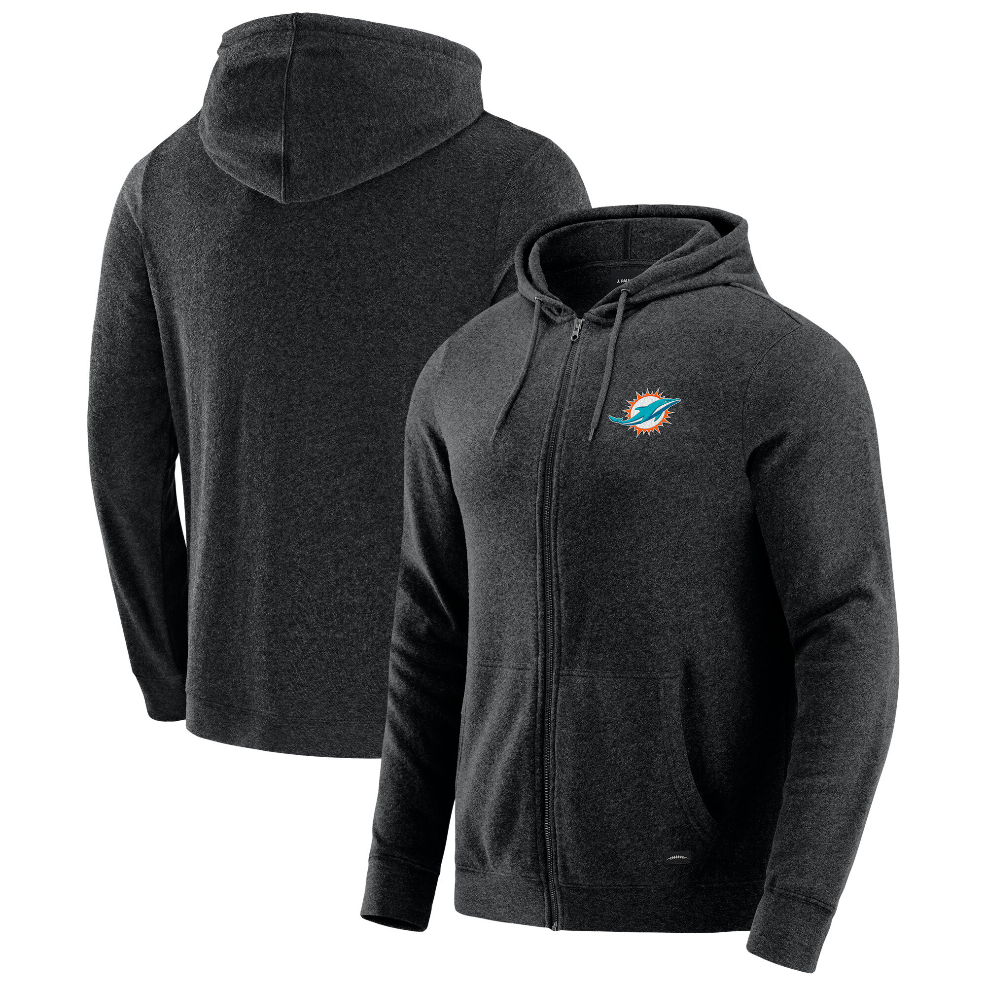 Men’s J. Palmer Dark Heather Gray Miami Dolphins Players Lounge Tri-Blend Full-Zip Hoodie Men’s J. Palmer Dark Heather Gray Miami Dolphins Players Lounge Tri-Blend Full-Zip Hoodie