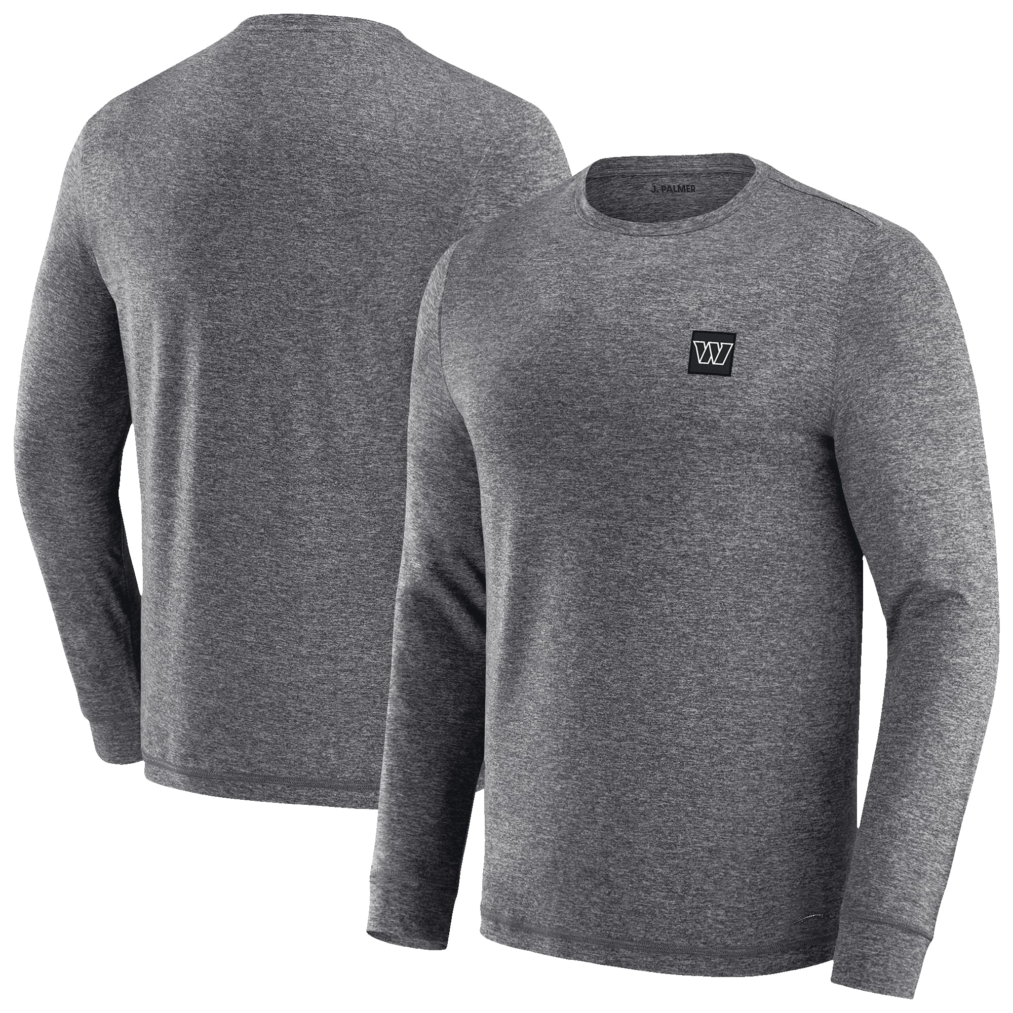 Men's J. Palmer Heather Black Washington Commanders Four Down Long Sleeve T-Shirt