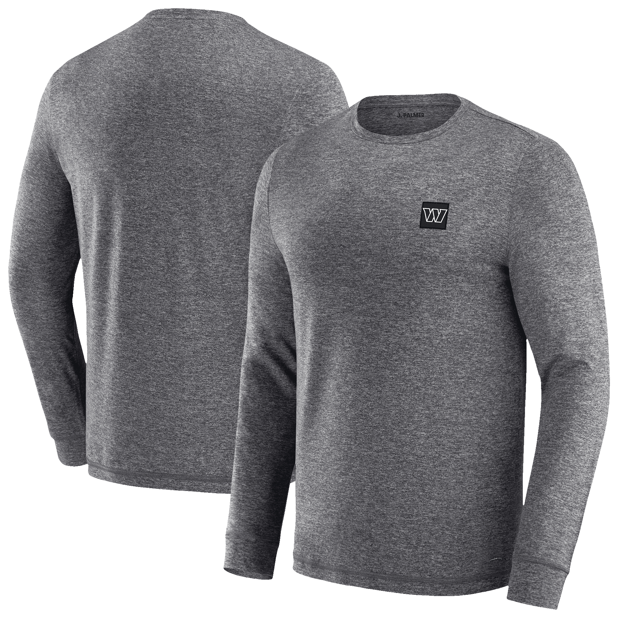Men's J. Palmer Heather Black Washington Commanders Four Down Long Sleeve T-Shirt