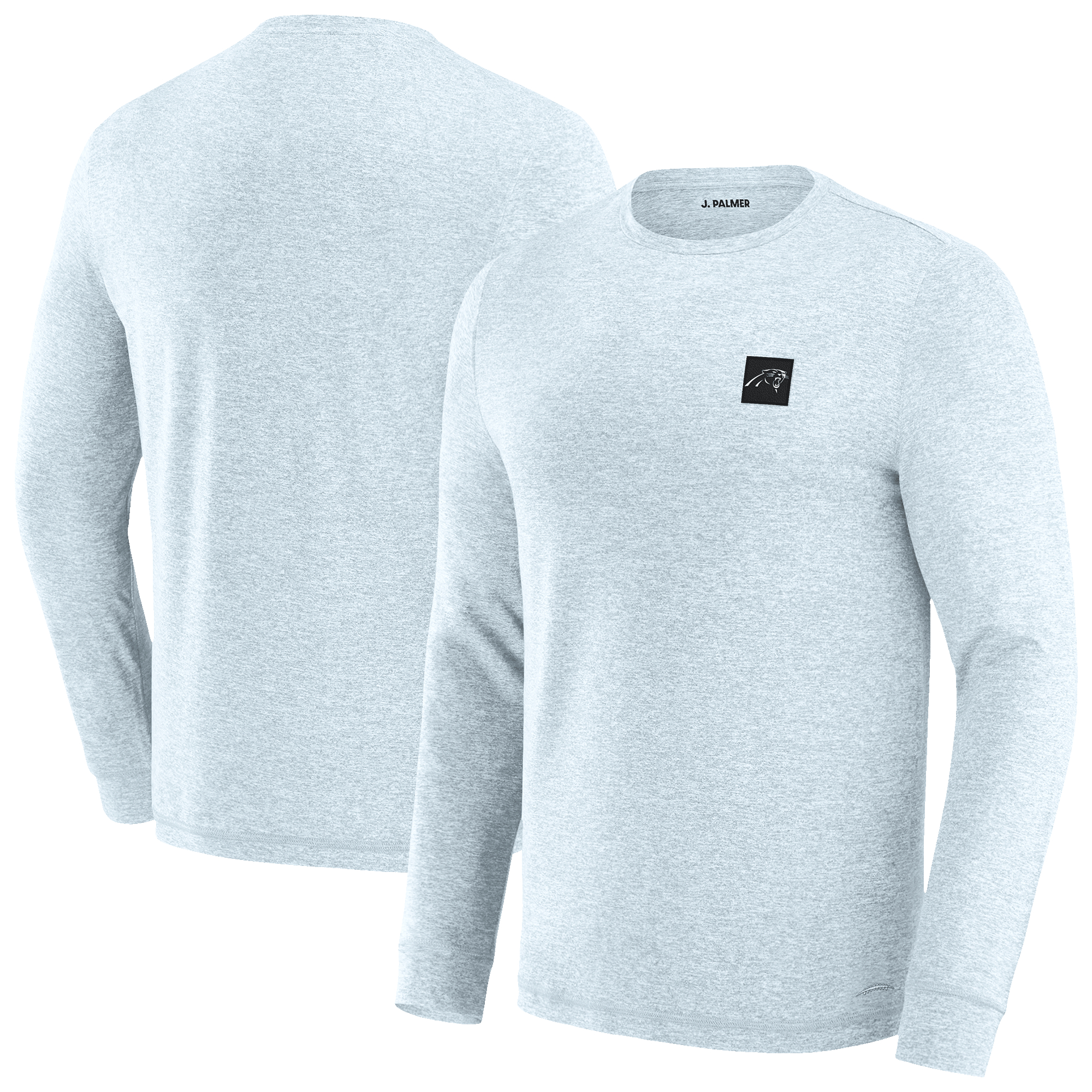 Men's J. Palmer Gray Carolina Panthers Four Down Long Sleeve T-Shirt