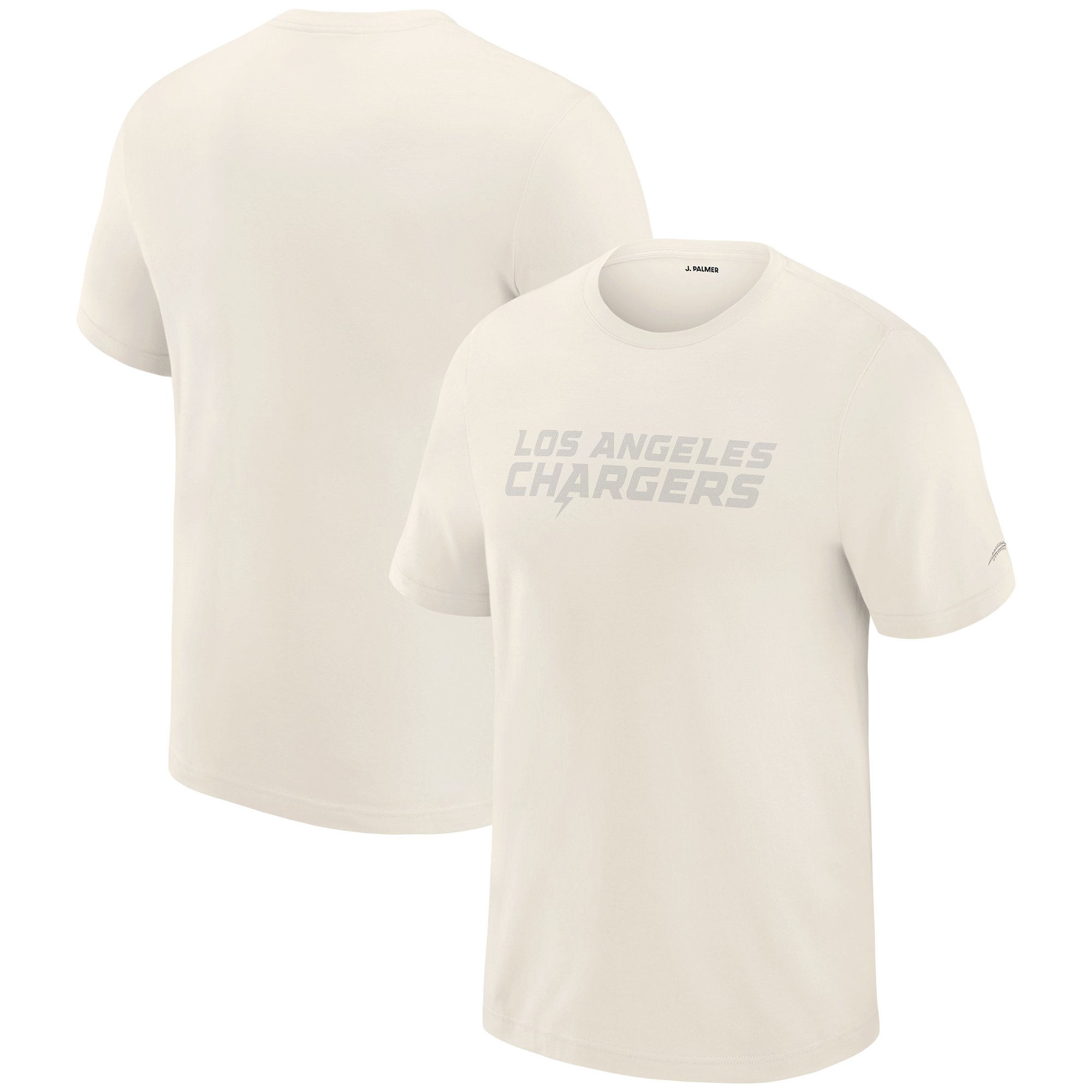 Men's J. Palmer Cream Los Angeles Chargers Play Action Tri-Blend Performance T-Shirt