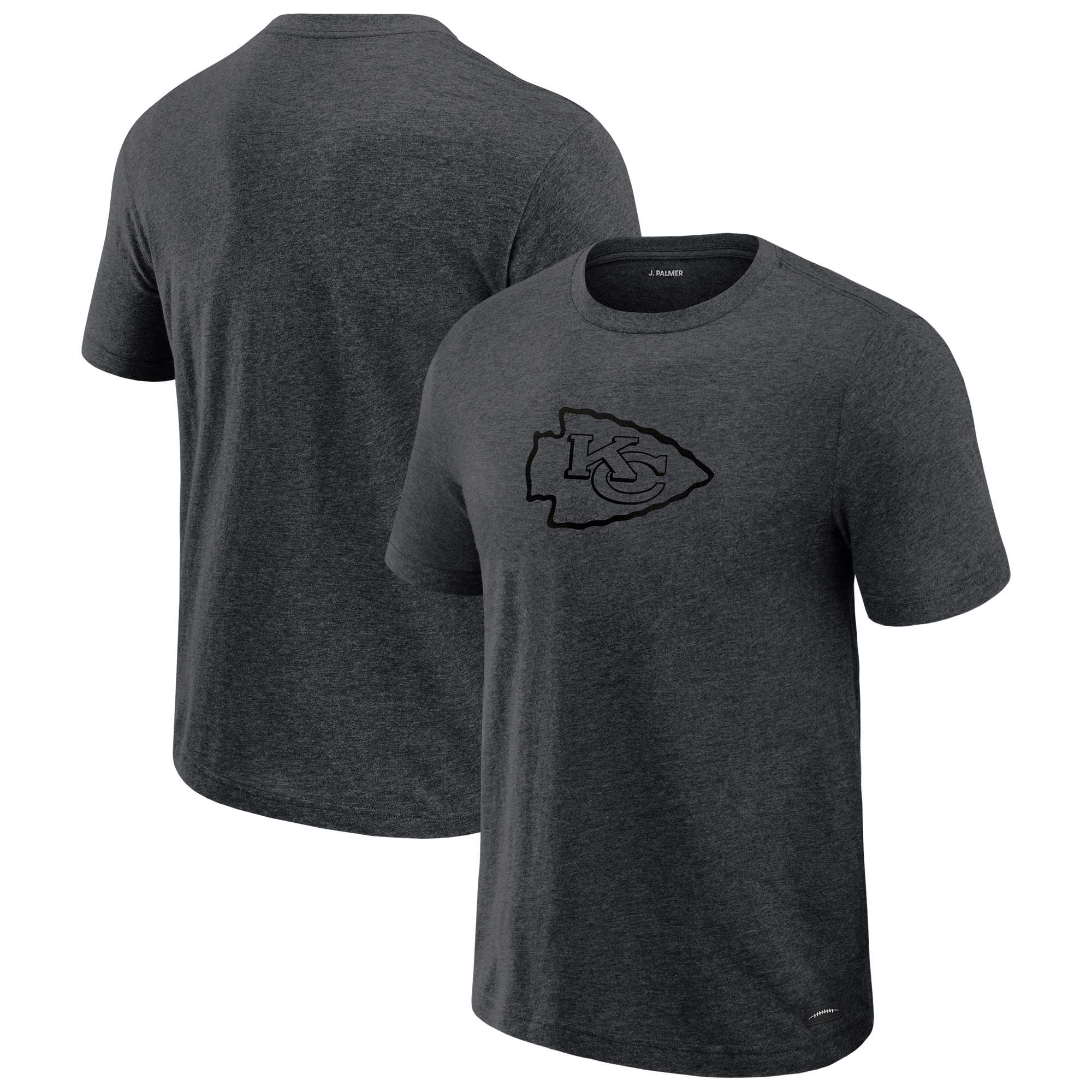 Men's J. Palmer Graphite Kansas City Chiefs Players Lounge Tri-Blend T-Shirt