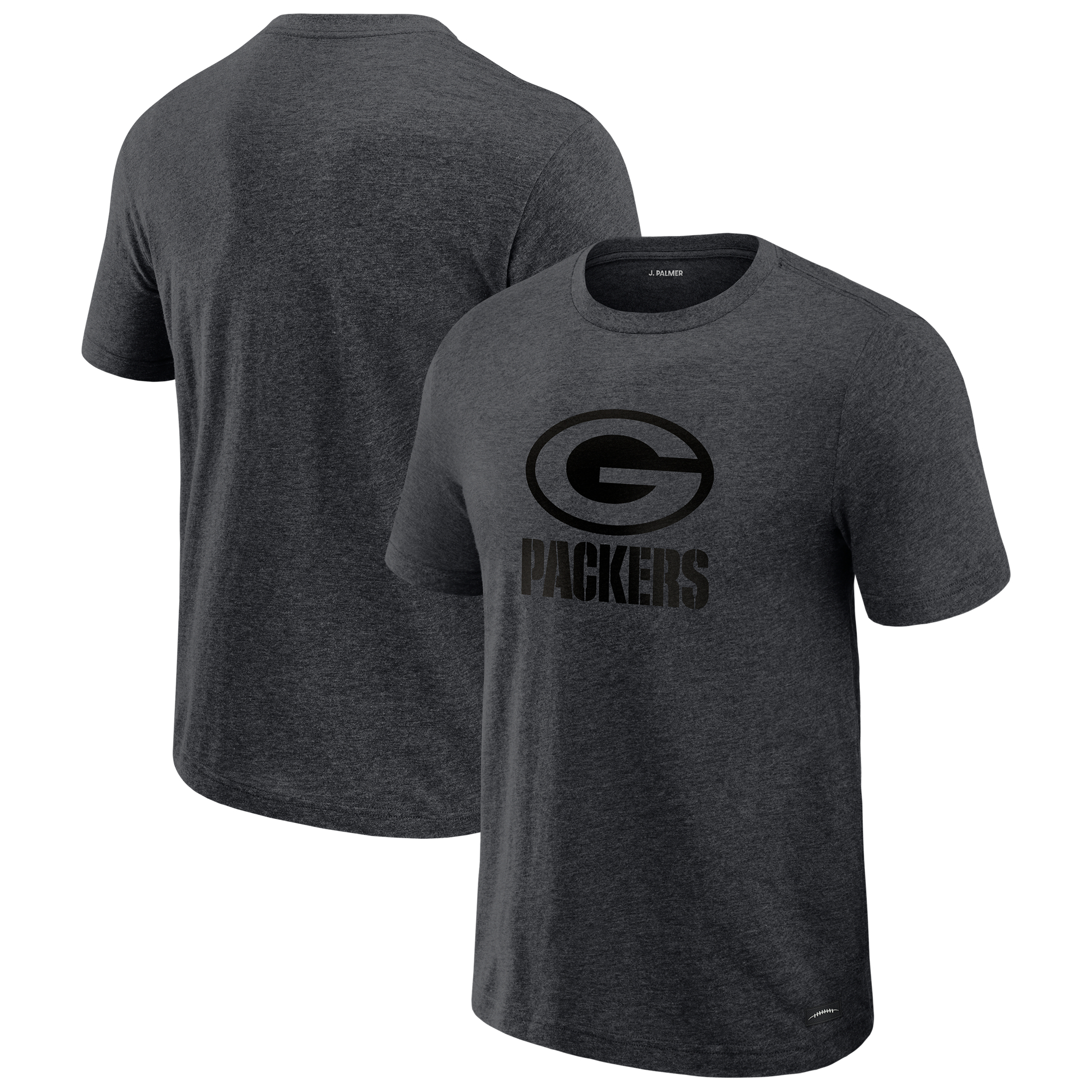Men's J. Palmer  Graphite Green Bay Packers Players Lounge Tri-Blend T-Shirt