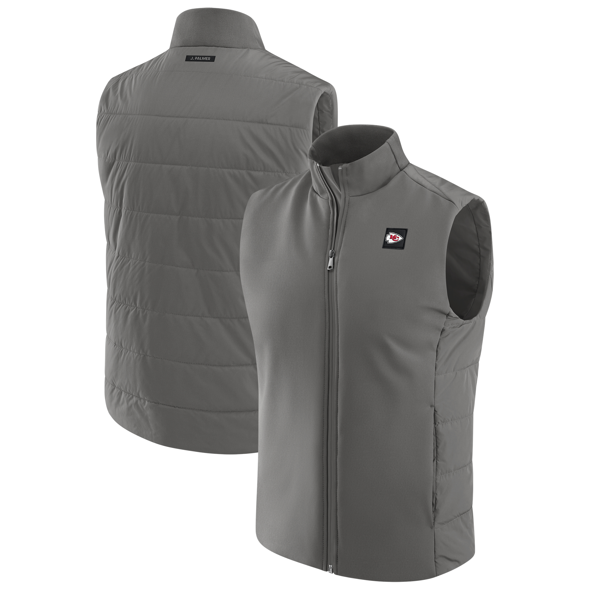 Men's J. Palmer Graphite Kansas City Chiefs Front Office Full-Zip Vest