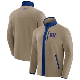 Men's NFL x Darius Rucker Collection by Fanatics  Tan New York Giants Heavyweight Polar Fleece Full-Zip Jacket