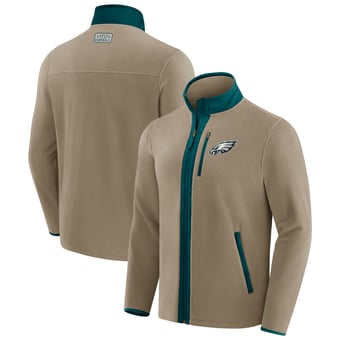 Men's NFL x Darius Rucker Collection by Fanatics  Tan Philadelphia Eagles Heavyweight Polar Fleece Full-Zip Jacket