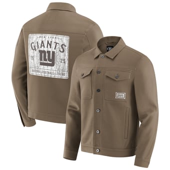 Men's Darius Rucker Collection by Fanatics Tan New York Giants Trucker Full-Button Jacket