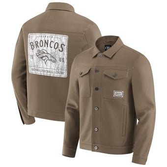 Men's Darius Rucker Collection by Fanatics Tan Denver Broncos Trucker Full-Button Jacket