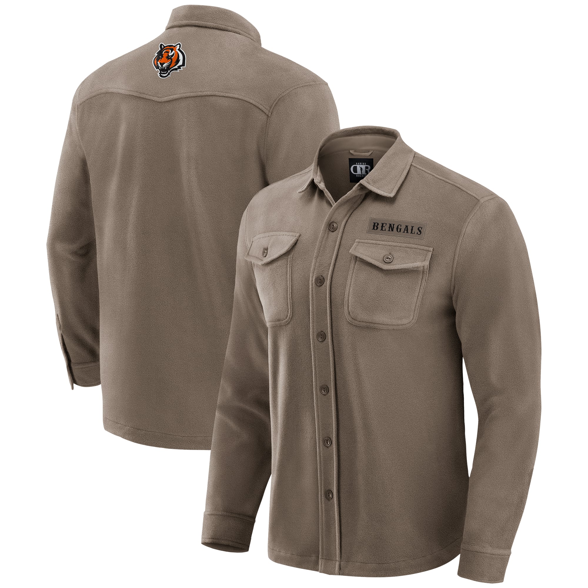 Men’s Darius Rucker Collection by Fanatics Tan Cincinnati Bengals Polar Fleece Cozy Button-Up Shirt Men’s Darius Rucker Collection by Fanatics Tan Cincinnati Bengals Polar Fleece Cozy Button-Up Shirt
