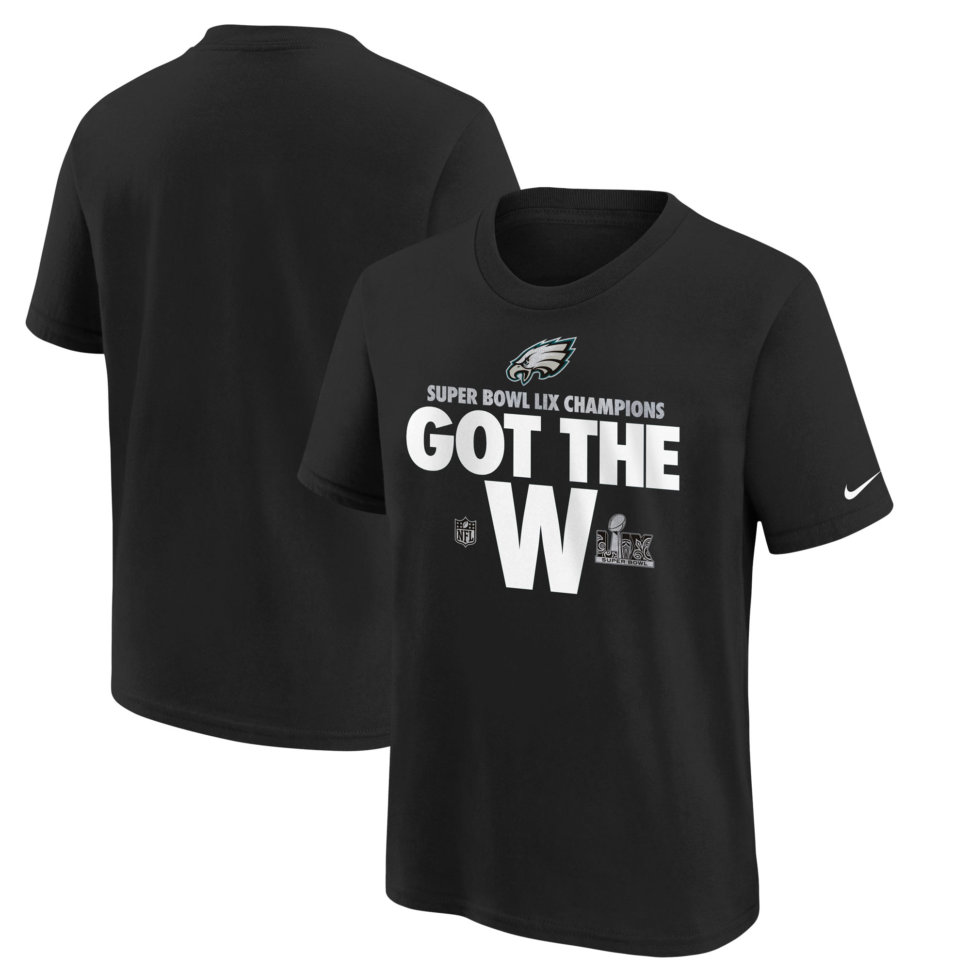 Youth Nike Black Philadelphia Eagles Super Bowl LIX Champions Parade T-Shirt