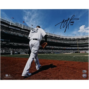 CC Sabathia New York Yankees Autographed 16" x 20" Running out of the Dugout Photograph with "HOF 25" Inscription