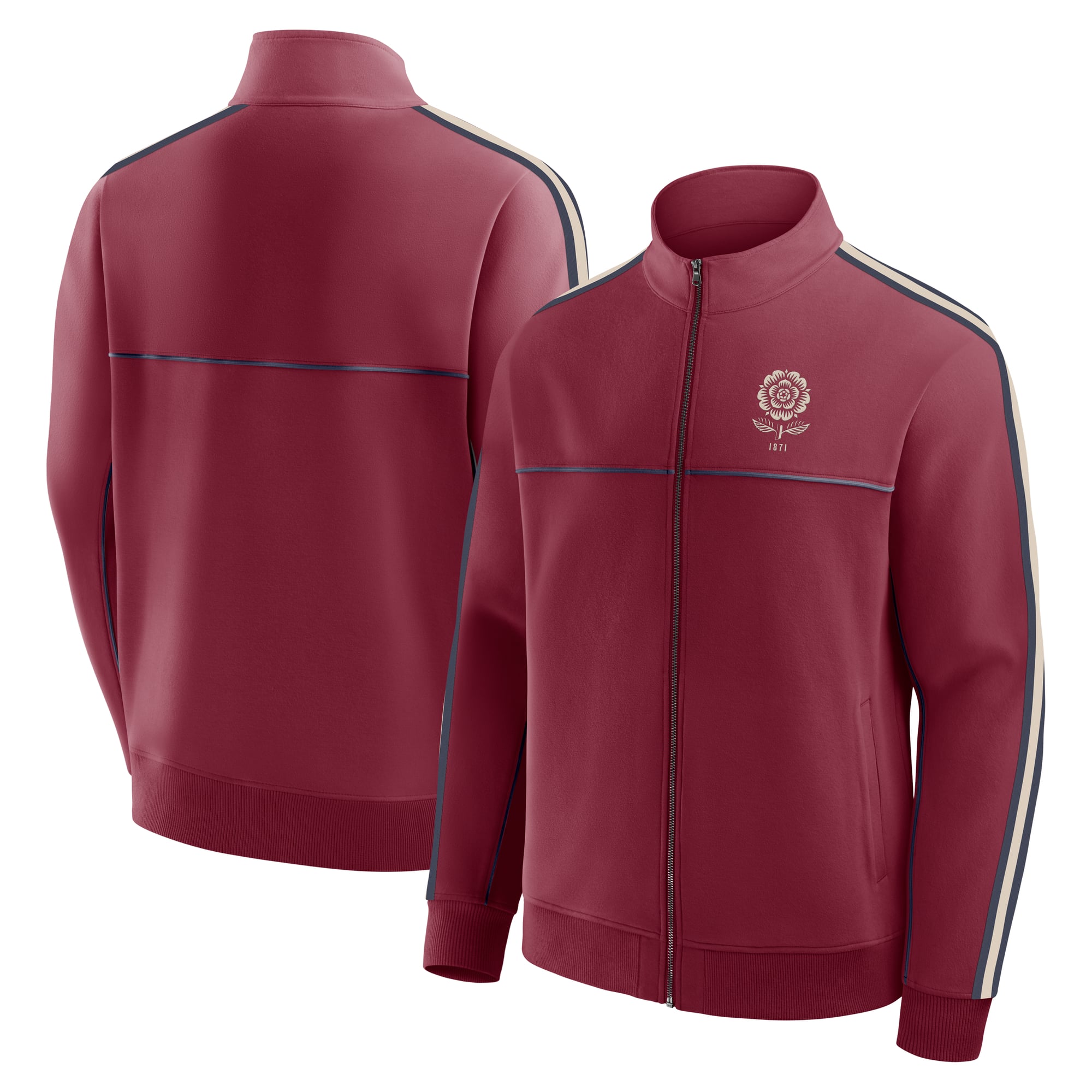 England Rugby Heritage Track Jacket: retailer-supplied image