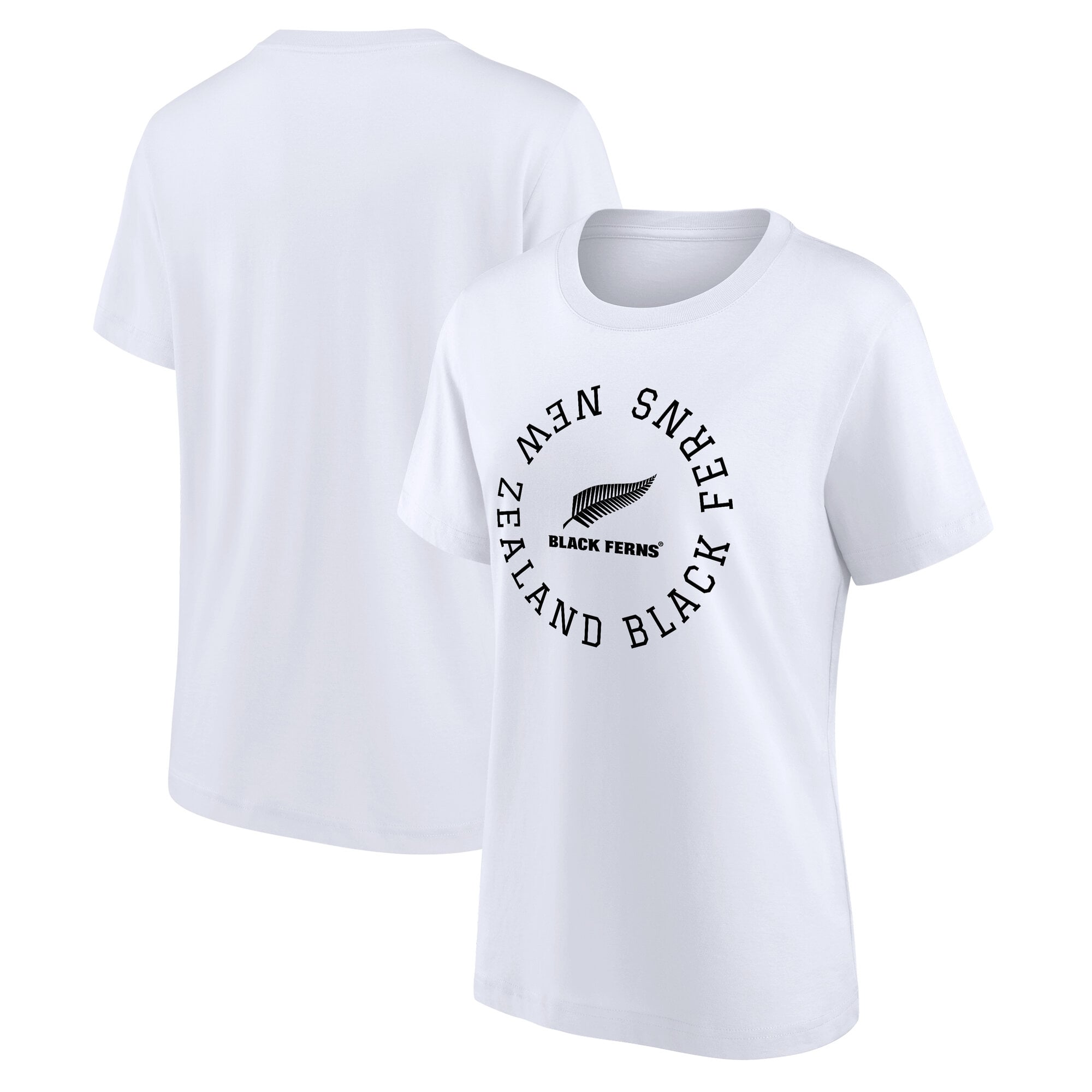 Maglietta con grafica Black Ferns Loop Logo - Bianco - Donna