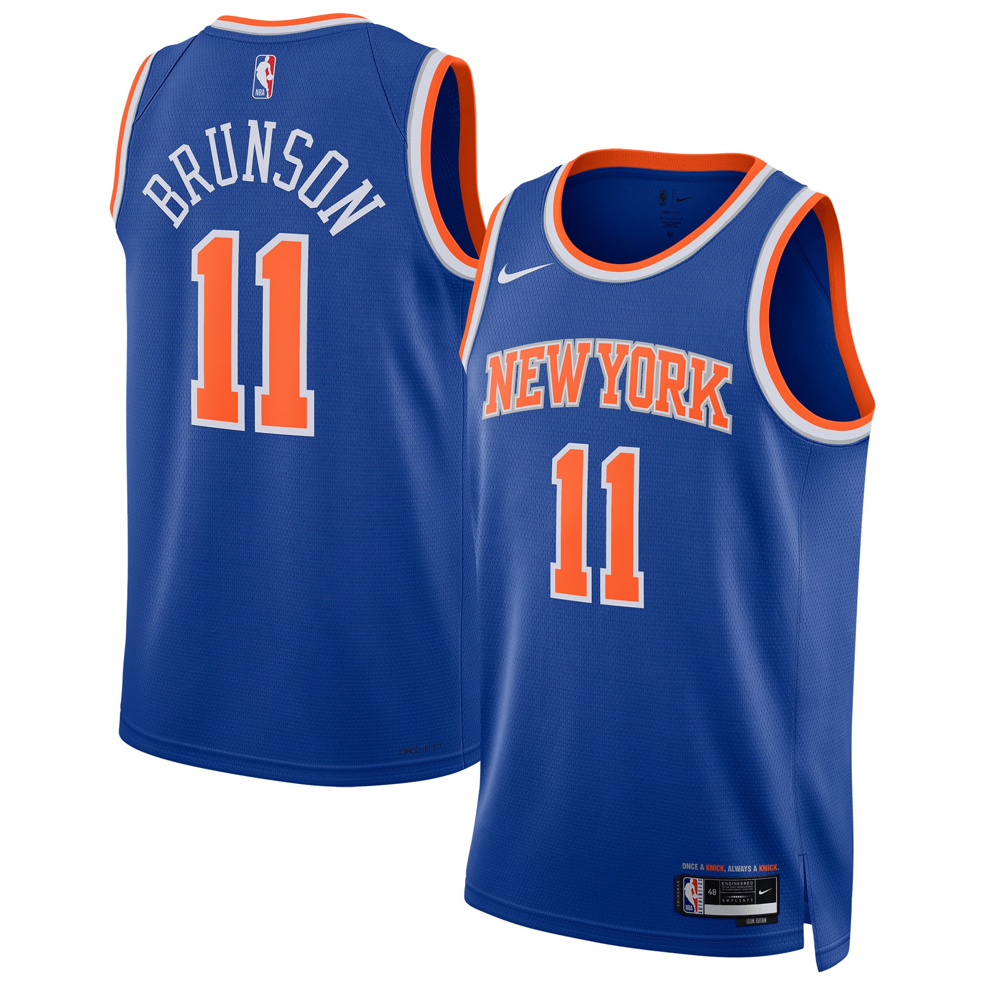 Maillot Nike Icon Swingman des New York Knicks - Unisexe - Jalen Brunson: retailer-supplied image