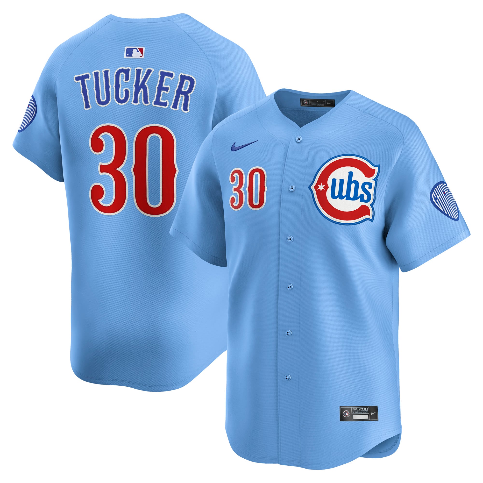 Maglia Chicago Cubs Nike MLB Limited Alternate 2 - Azzurro - Kyle Tucker - Uomo