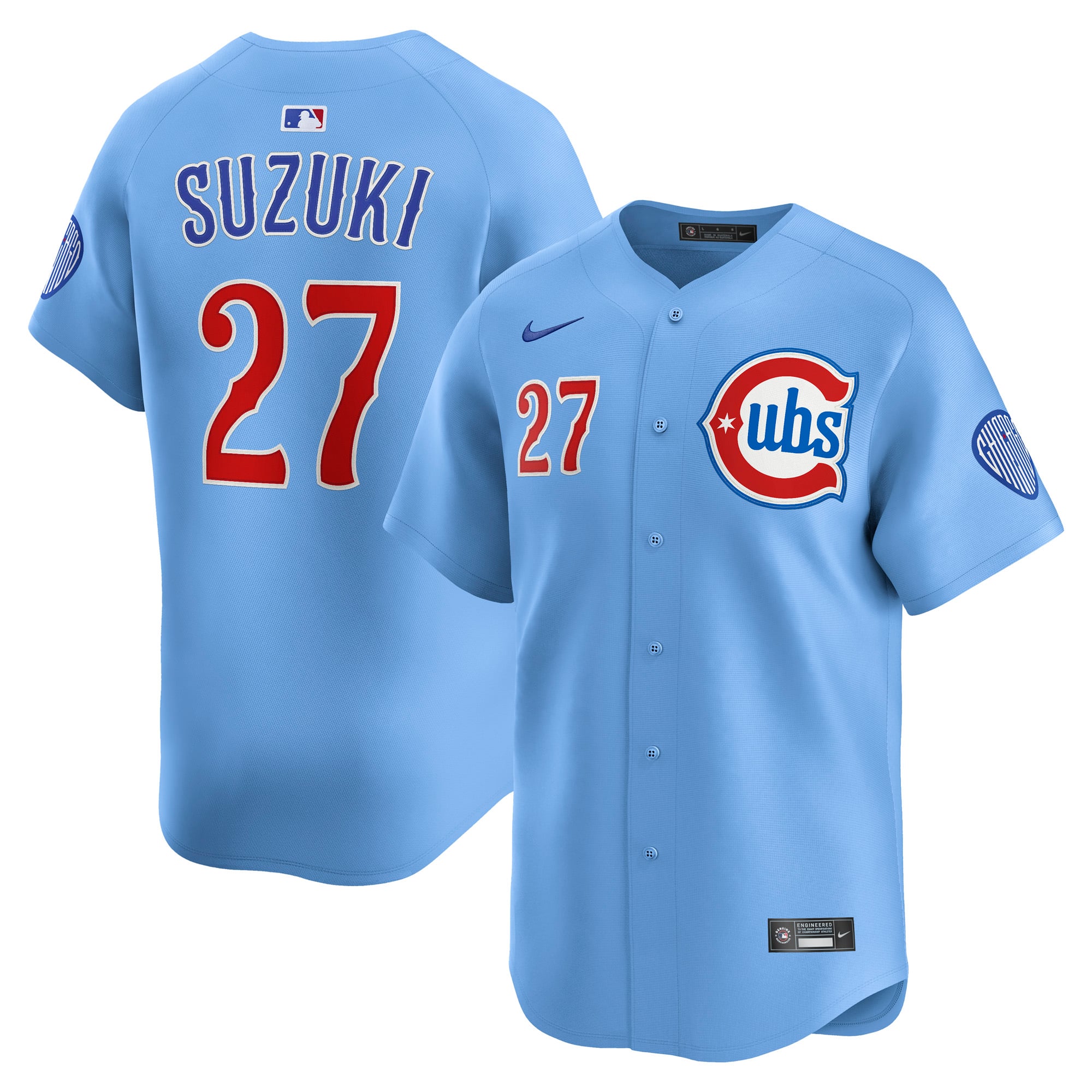 Chicago Cubs Nike MLB Limited Alternate 2 Jersey - Azzurro - Seiya Suzuki - Uomo