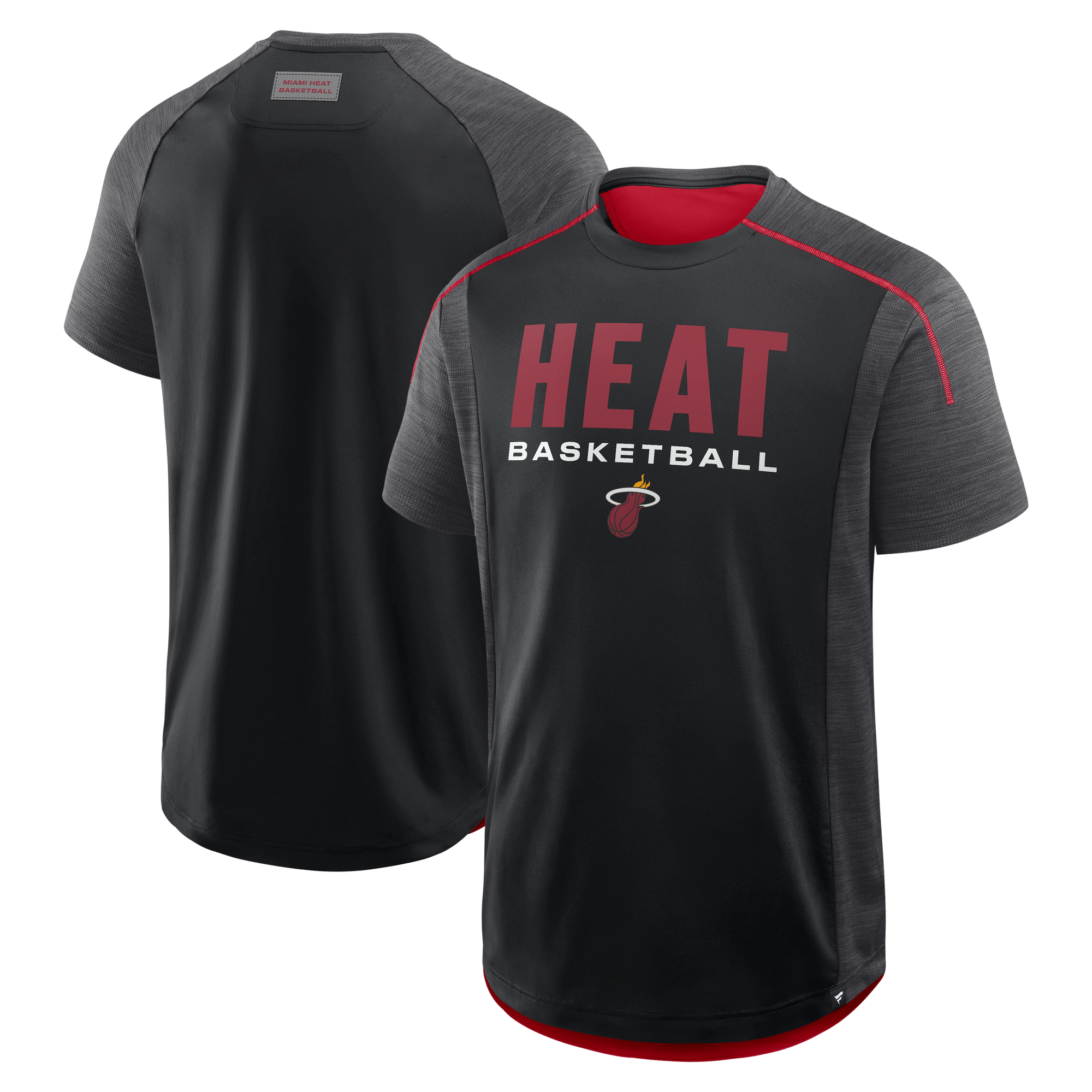 Men's Fanatics Black Miami Heat Inbound Pass Play Practice T-Shirt