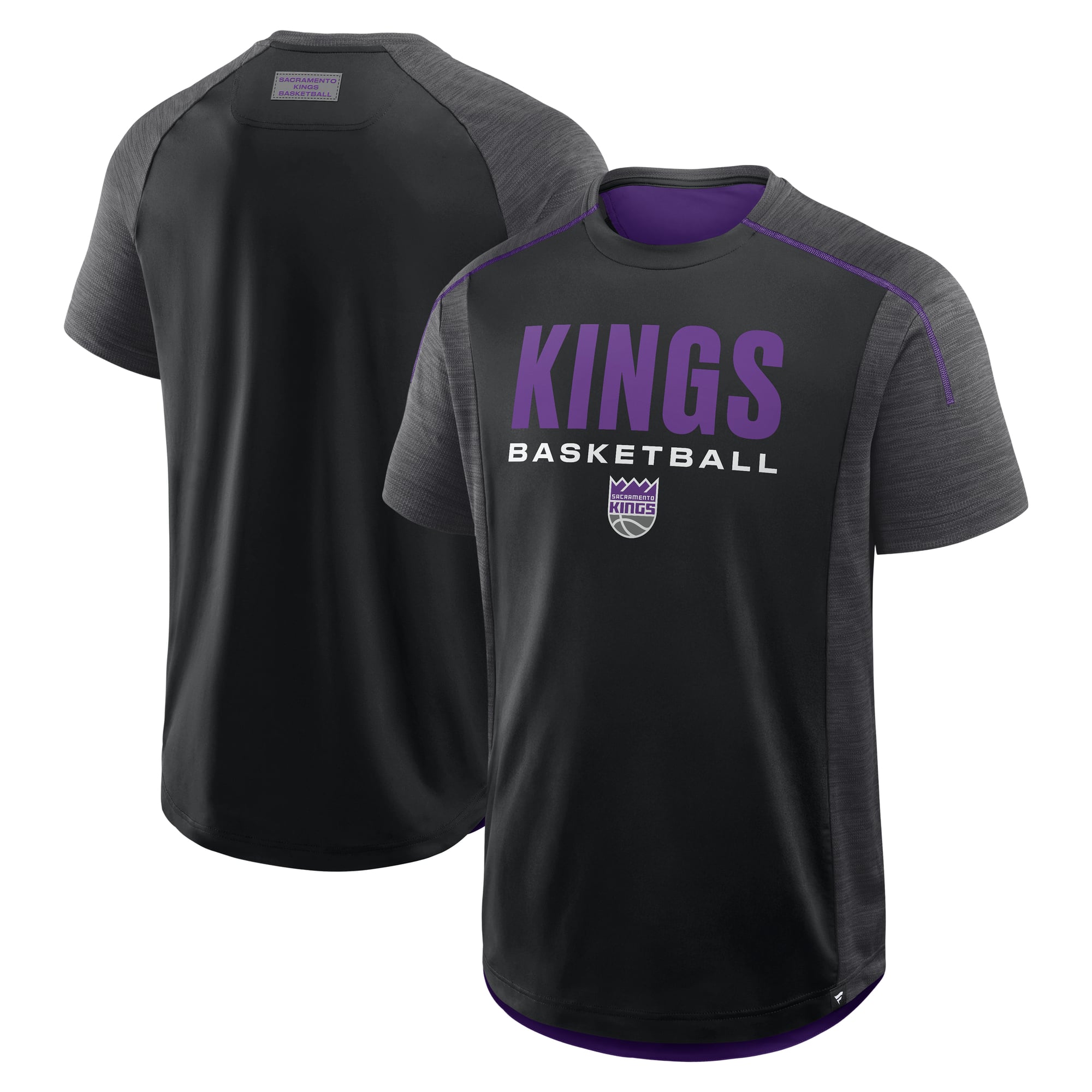 Men's Fanatics Black Sacramento Kings Inbound Pass Play Practice T-Shirt