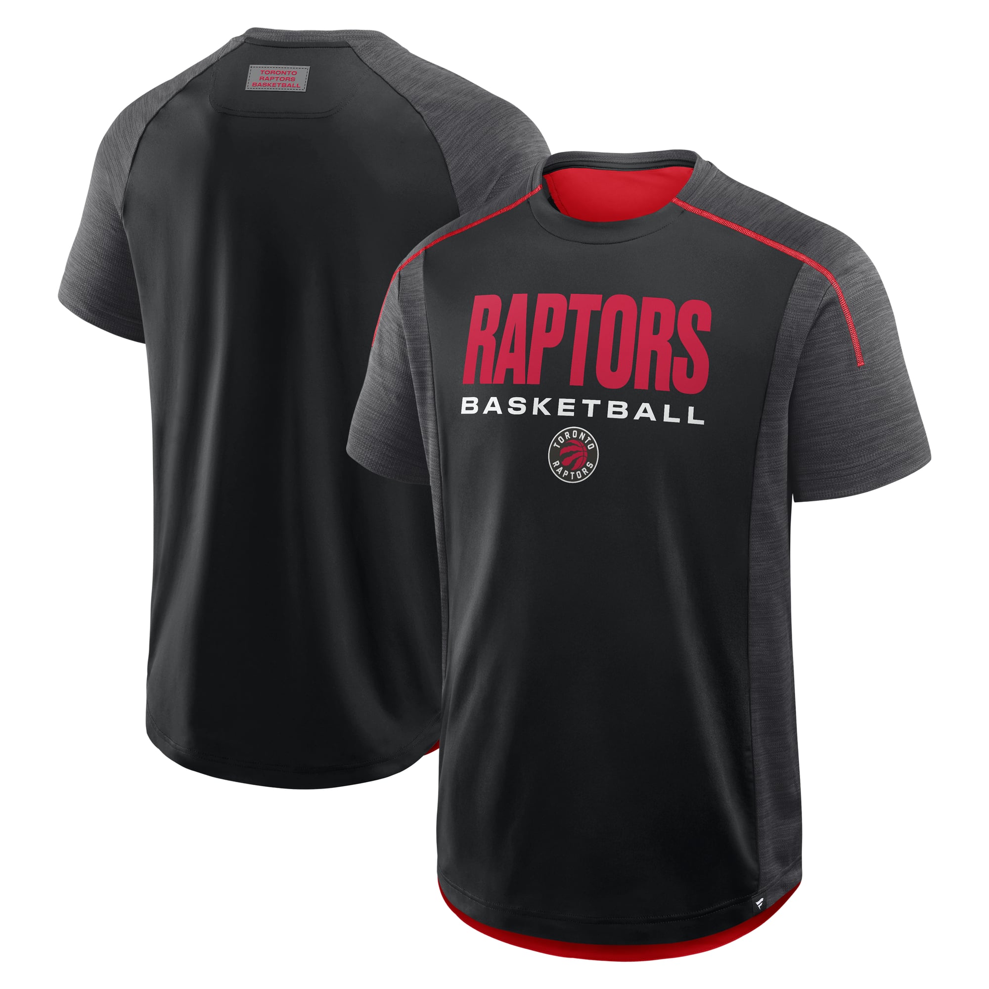 Men's Fanatics Black Toronto Raptors Inbound Pass Play Practice T-Shirt