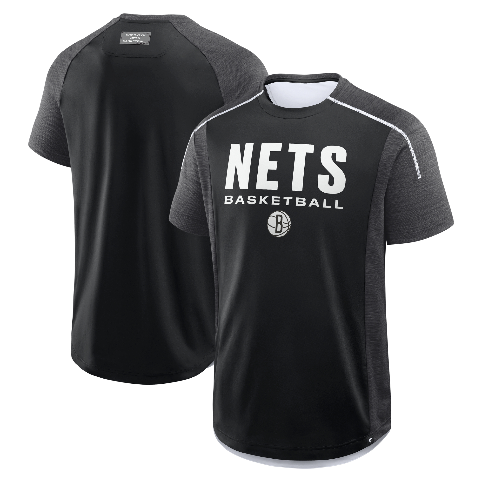 Men's Fanatics Black Brooklyn Nets Inbound Pass Play Practice T-Shirt