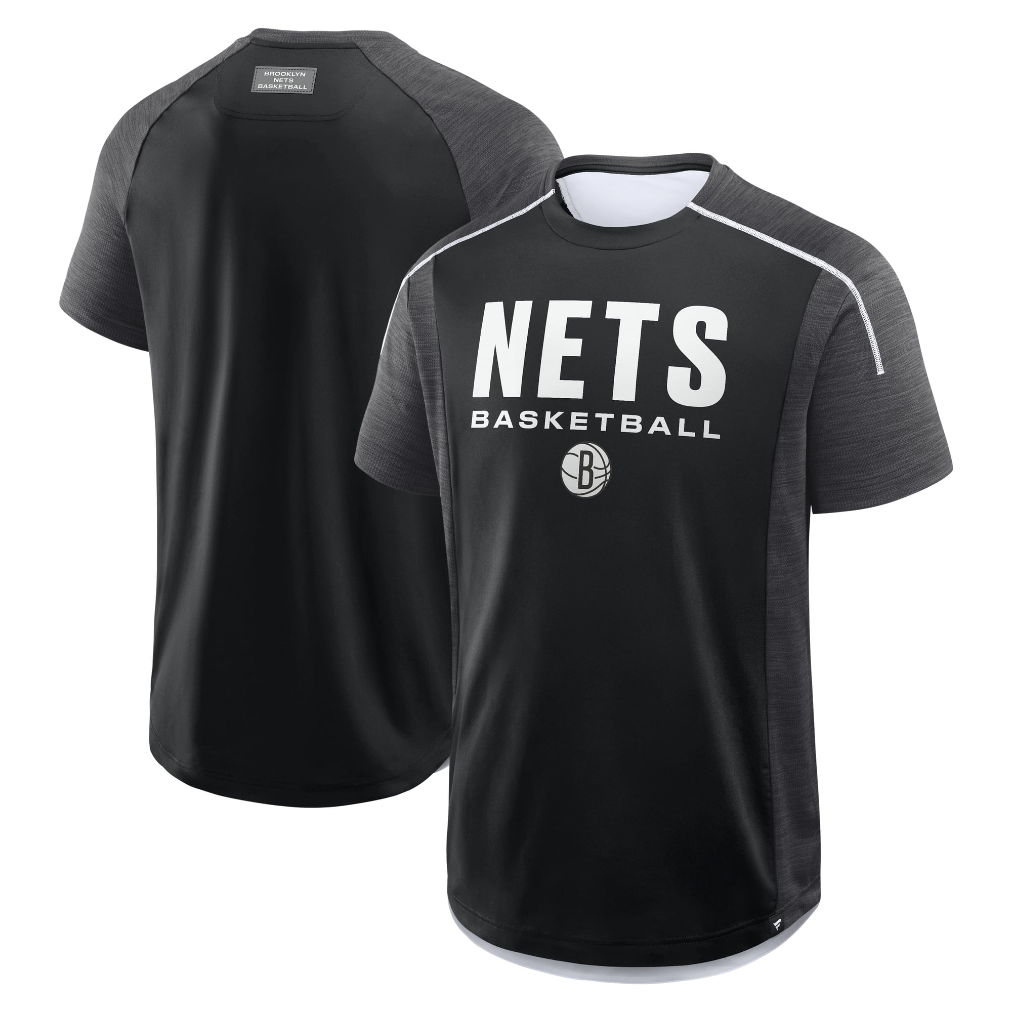 Men's Fanatics Black Brooklyn Nets Inbound Pass Play Practice T-Shirt