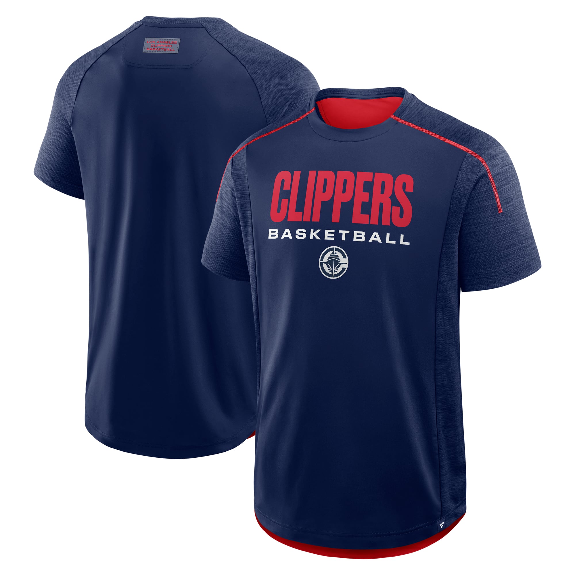 Men's Fanatics Navy LA Clippers Inbound Pass Play Practice T-Shirt