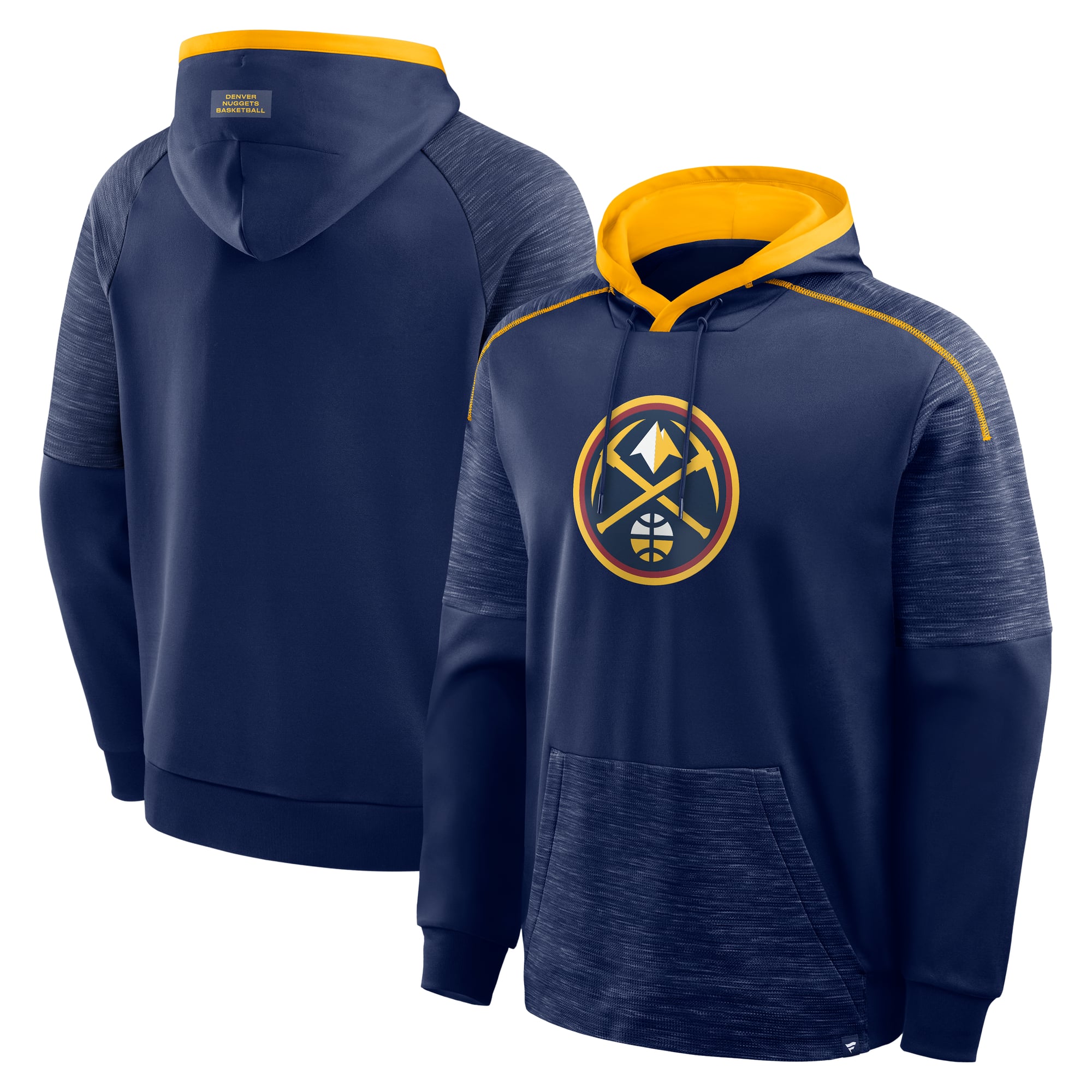Men's Fanatics Navy Denver Nuggets Pick & Roll Defender Pullover Hoodie
